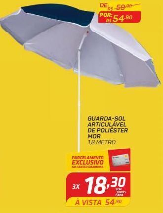 Guarda sol articulável de poliéster mor