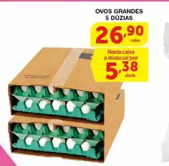 Roldão Ovos grandes 5 dúzias oferta