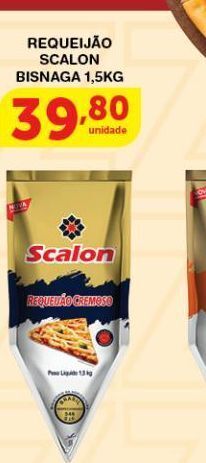 Roldão Requeijão scalon bisnaga 1,5kg oferta