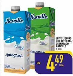 Mercantil Rodrigues Leite líquido natville 1lt oferta