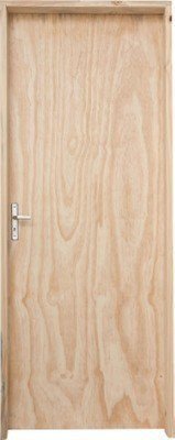 Porta interna montada madeira pinus 2563 80x213x14 fech cro direita