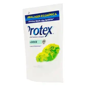 Supermercados Mateus Sabonete líquido antibacteriano erva-doce protex sachê refil embalagem econômica oferta