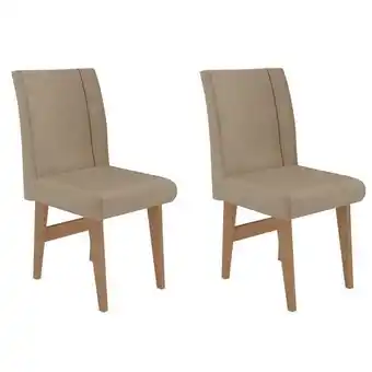 Pão de Açúcar Conjunto 2 cadeiras de jantar tokio multimóveis madeirado/mascavo oferta