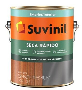 Tinta suvinil esmalte brilho seca rápido branco 53698421 3,6l