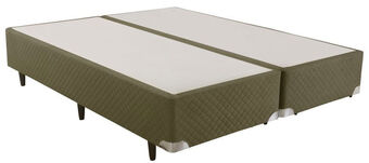 Base box casal queen suede 158x198x28 bipartido amore herval verde