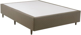 Base box casal suede 138x188x28 rigido idea herval bege