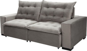 Quero Quero Sofá 250cm 4 lugares retrátil/reclinável napoli cristalflex bege oferta