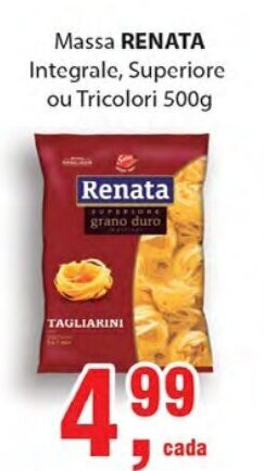 Supermercados Mundial Massa Renata 500g oferta