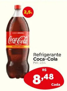 Novo Atacarejo Refrigerante Coca Cola 2.5L oferta