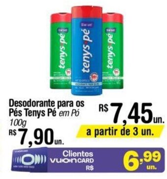 Fort Atacadista Desodorante para os Pés Tenys Pé em po 100g oferta
