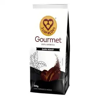 Super Nosso Café em pó 3 corações gourmet dark roast 250g oferta
