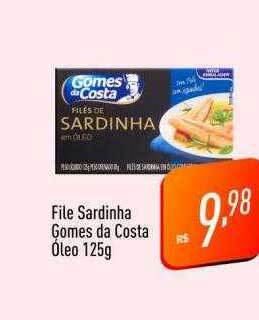 Supermercados Pague Menos File sardinha gomes da costa óleo oferta