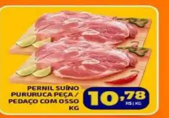 Pernil suíno pururuca peça ou pedaço com osso
