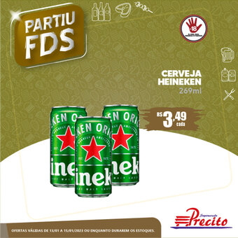 Supermercado Precito Cerveja heineken 269ml oferta