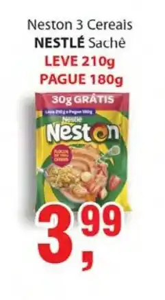 Supermercados Mundial Neston 3 Cereais Nestle Leve 210g Pague 180g oferta