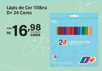 Super Luna Lápis de cor tilibra d+ 24 cores oferta