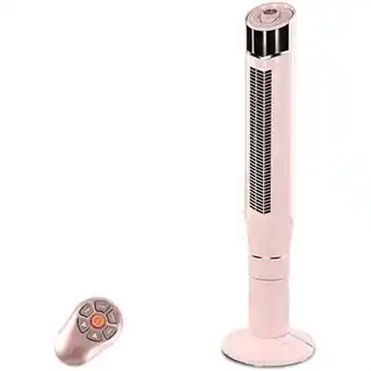 Carrefour Ventilador de torre kismile com 8 velocidades, controle remoto e tela led, rosa oferta