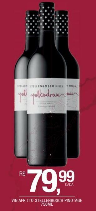 DB Supermercados Vin afr tto stellenbosch pinotage 750ml oferta