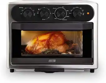 Carrefour Dash chef airfryer 7 em 1 torradeira forno assadeira 23l aço inoxidável prata 110v oferta