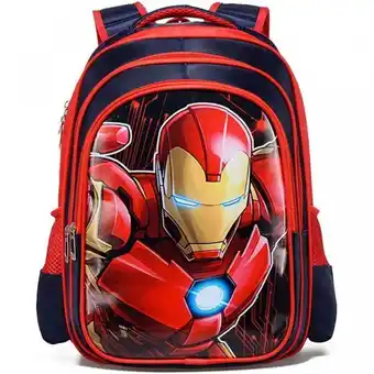 Carrefour Mochila escolar infantil 42cm xicks homem de ferro para crianças, vermelho oferta