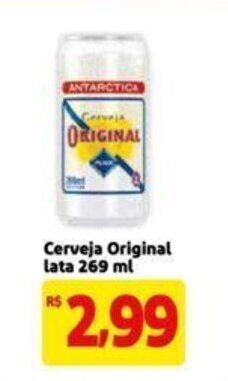Extra Supermercado Cerveja Original lata 269ml oferta