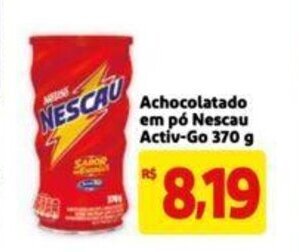 Extra Supermercado Achocolatado em pó Nescau Activ-Go 370g oferta