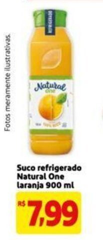 Extra Supermercado Suco refrigerado Natural One Laranja 900ml oferta
