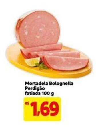 Extra Supermercado Mortadela Bolognella Perdigão fatiada 100g oferta