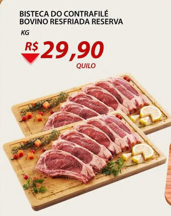 Assaí Atacadista Bisteca Do Contrafilé Bovino Resfriada Reserva 1kg oferta