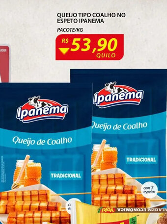 Assaí Atacadista Queijo tipo Coalho No Espeto Ipanema 1kg oferta