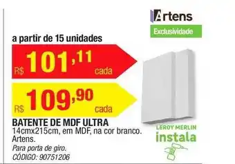 Leroy Merlin Batente De Mdf Ultra Artens oferta