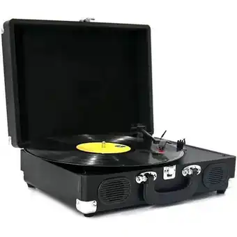 Carrefour Vitrola toca discos retrô 3 velocidades com bluetooth, 110v, youook, preto oferta