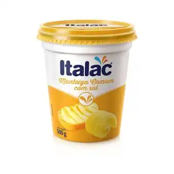 Serrano Supermercado Manteiga com sal italac comum embalagem 500g oferta