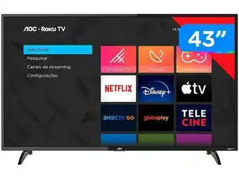 Smart tv full hd led 43” aoc 43s5195/78g