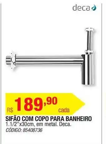 Leroy Merlin Sifão Com Copo Para Banheiro Deca oferta