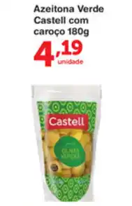 Roldão Azeitona Verde Castell com caroco 180g oferta