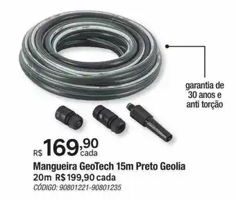Mangueira geotech 15m preto geolia 20m