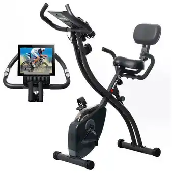 Carrefour Bicicleta ergométrica com tela digital e assento ajustável, crystal fit, preto oferta