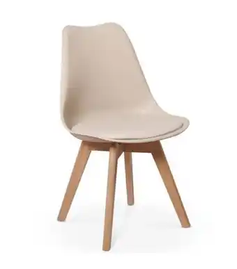 Cadeira eames eiffel wood leda estofada nude útil bazar rf1832nu
