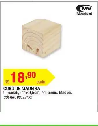 Cubo De Madeira Madvei