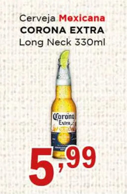 Supermercados Mundial Cerveja Mexicana Corona Extra long neck 330ml oferta