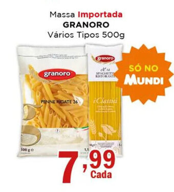 Supermercados Mundial Massa Importada Granoro 500g oferta