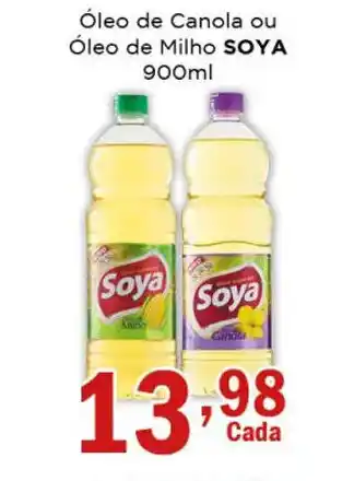 Supermercados Mundial Óleo de Canola ou Óleo de Milho Soya 900ml oferta