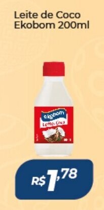 Atakarejo Leite de Coco Ekobom 200ml oferta