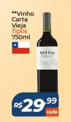 Atakarejo Vinho Carta Vieja 750ml oferta