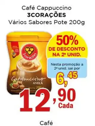 Café Cappuccino 3 Coracões 200g