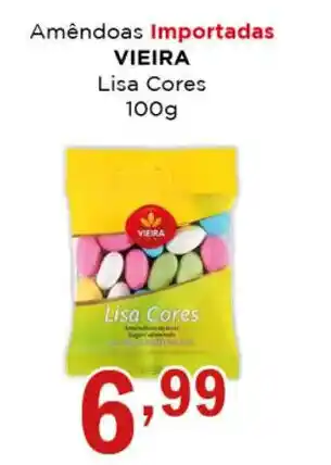 Supermercados Mundial Amêndoas Importadas Vieira 100g oferta