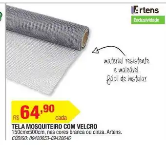 Leroy Merlin Tela Mosquiteiro Com Velcro Artens oferta