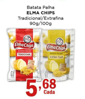 Supermercados Mundial Batata Palha Elma Chips 90g/100g oferta