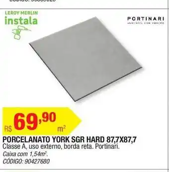 Porcelanato York Sgr Hard 87.7x87.7 Portinari